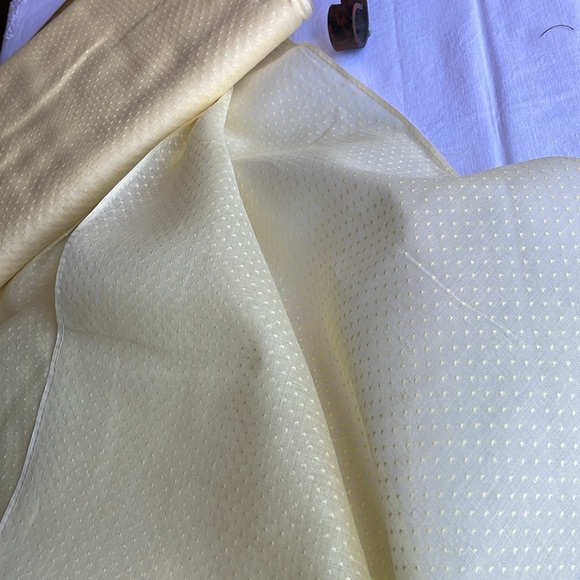 Vintage yellow organdy, dotted Swiss organdy, 36” wide, 2 yards - Picture 6 of 9